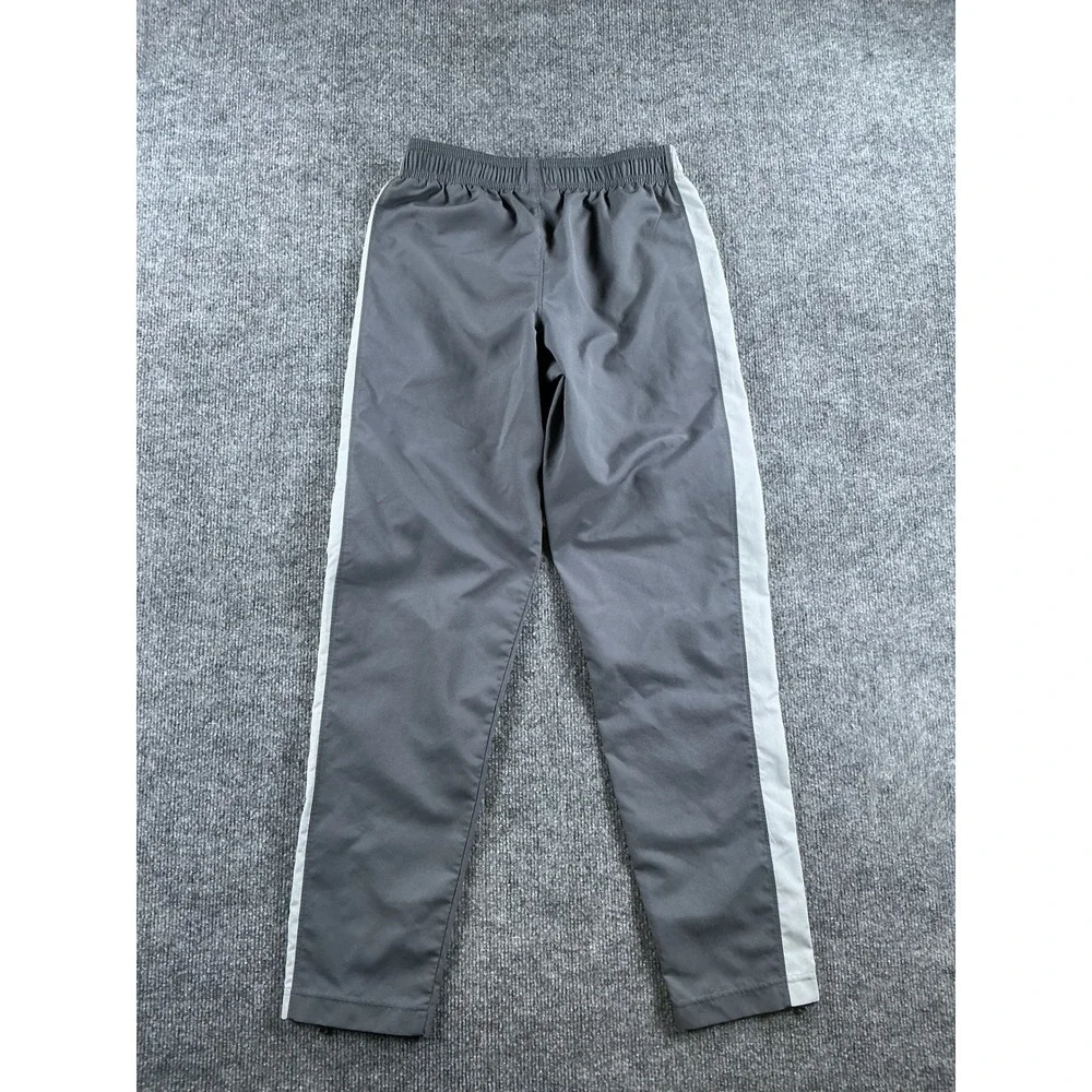 Under Armour Boys Gray Active Track Pants Youth Large YL Ankle Zip Loose Fit